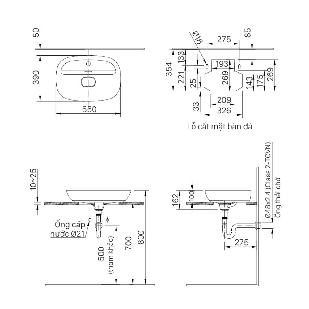Chậu rửa lavabo đặt bàn INAX AL-662V (AL662V)