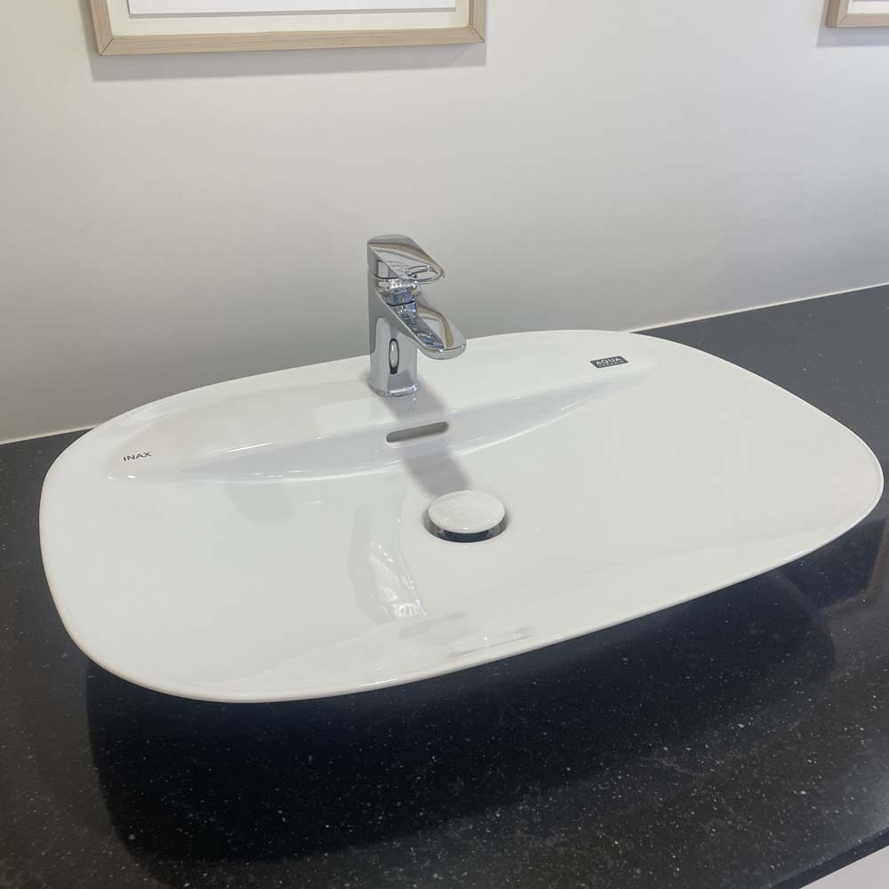 Chậu rửa lavabo đặt bàn INAX AL-S640V (ALS640V) (AL-S640VFC) men Aqua Ceramic - 4