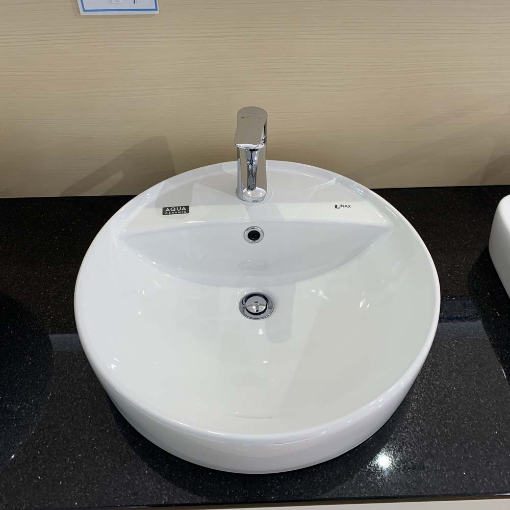 Chậu rửa lavabo đặt bàn INAX AL-294V (AL294V) (AL-294VFC) men Aqua Ceramic - 4