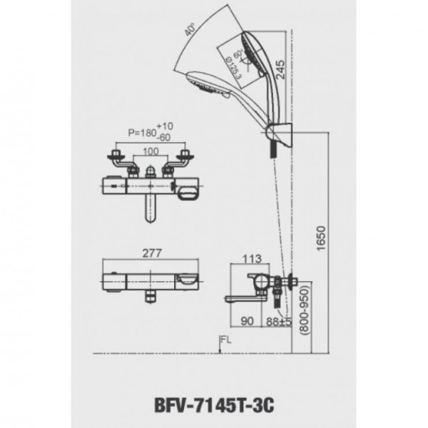 Sen tắm nhiệt độ INAX BFV-7145T-3C (BFV7145T3C) - 5