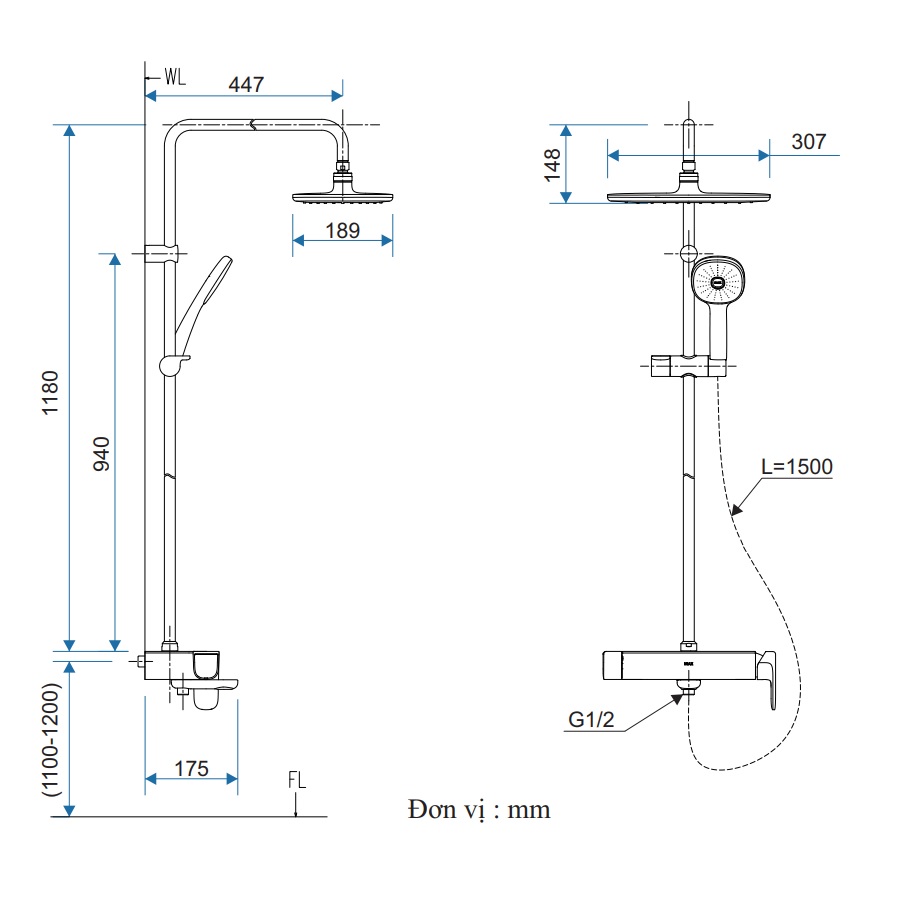 Sen tắm cây nóng lạnh INAX BFV-635S (BFV635S)