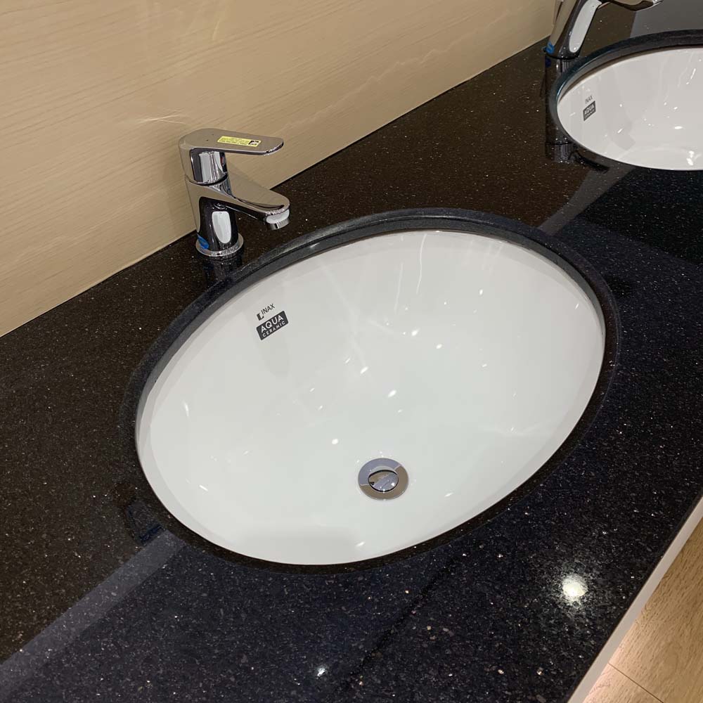 Chậu rửa mặt lavabo âm bàn INAX AL-2293V/BW1 men Aqua Ceramic - 2