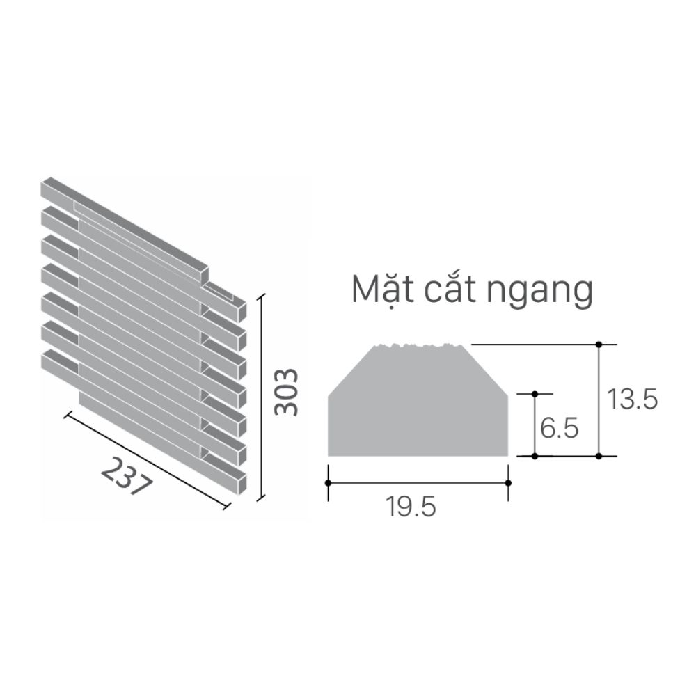 Gạch ốp tường HOSOWARI BORDER INAX HAL-20BN/HB