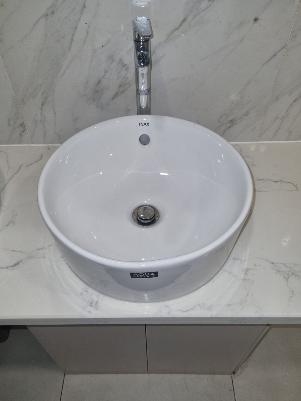 Chậu rửa lavabo đặt bàn INAX AL-295V (AL295V) men Aqua Ceramic - 12