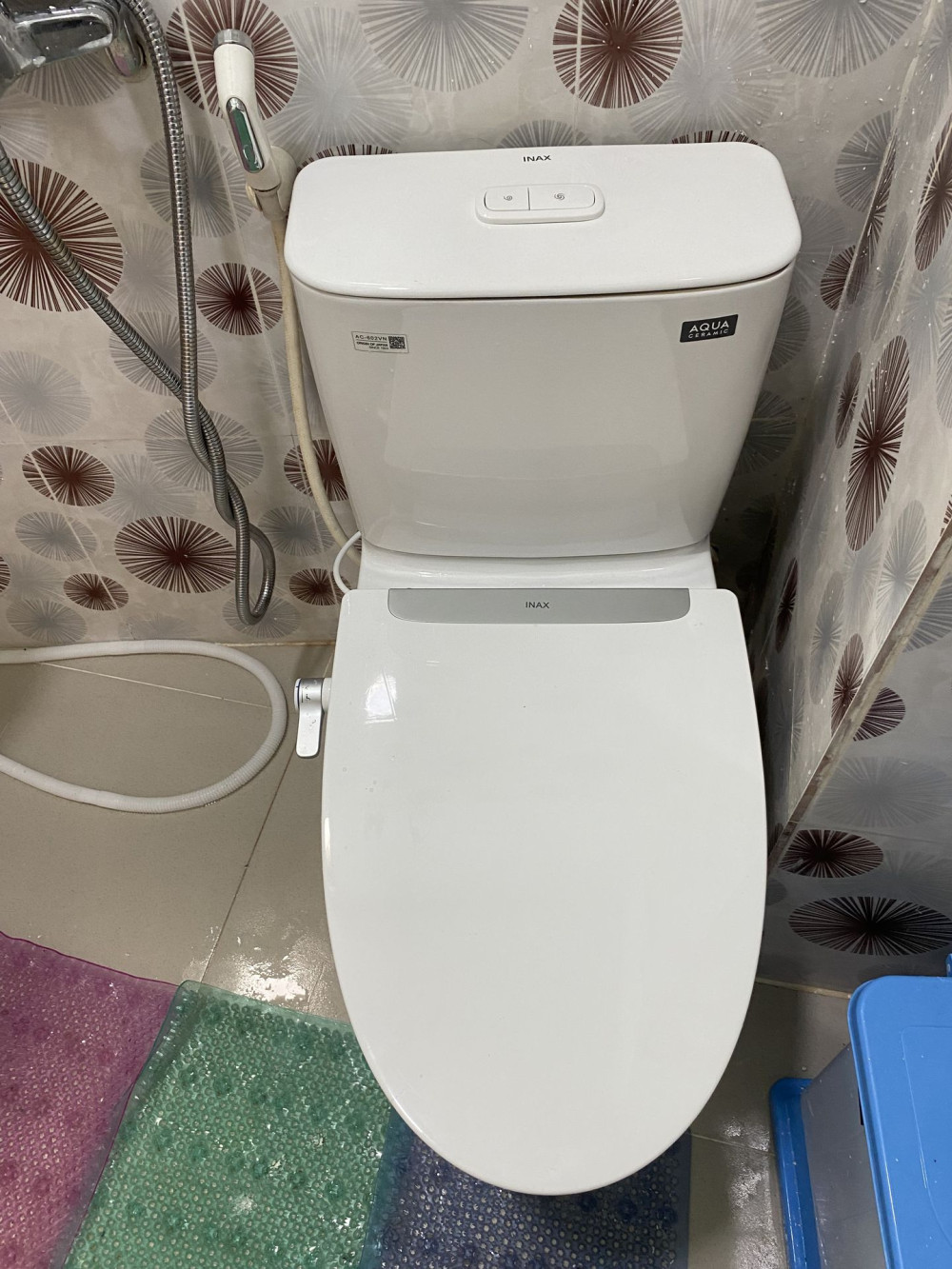 Bồn cầu 2 khối nắp rửa cơ INAX AC-602 + CW-S32VN - 9