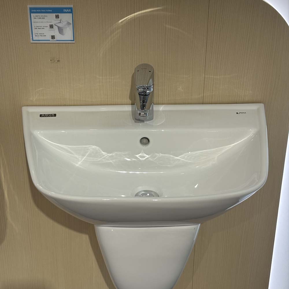 Chậu rửa lavabo treo tường INAX L-297V (L297V) (L-297VFC) - 5