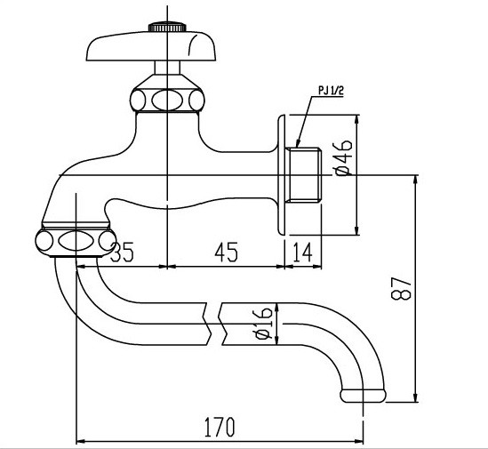 Vòi nước lạnh INAX LF-12-13 (LF1213) - 2