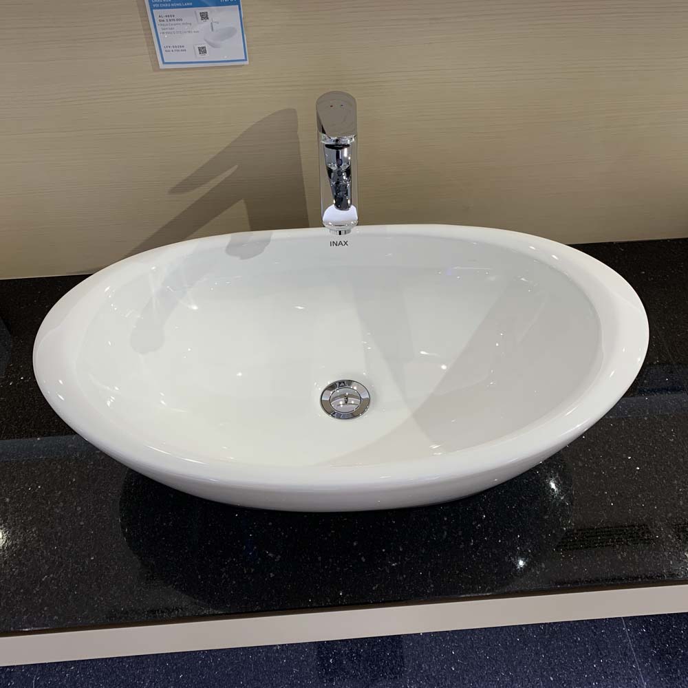 Chậu rửa lavabo đặt bàn INAX AL-465V (AL465V) men Aqua Ceramic - 6