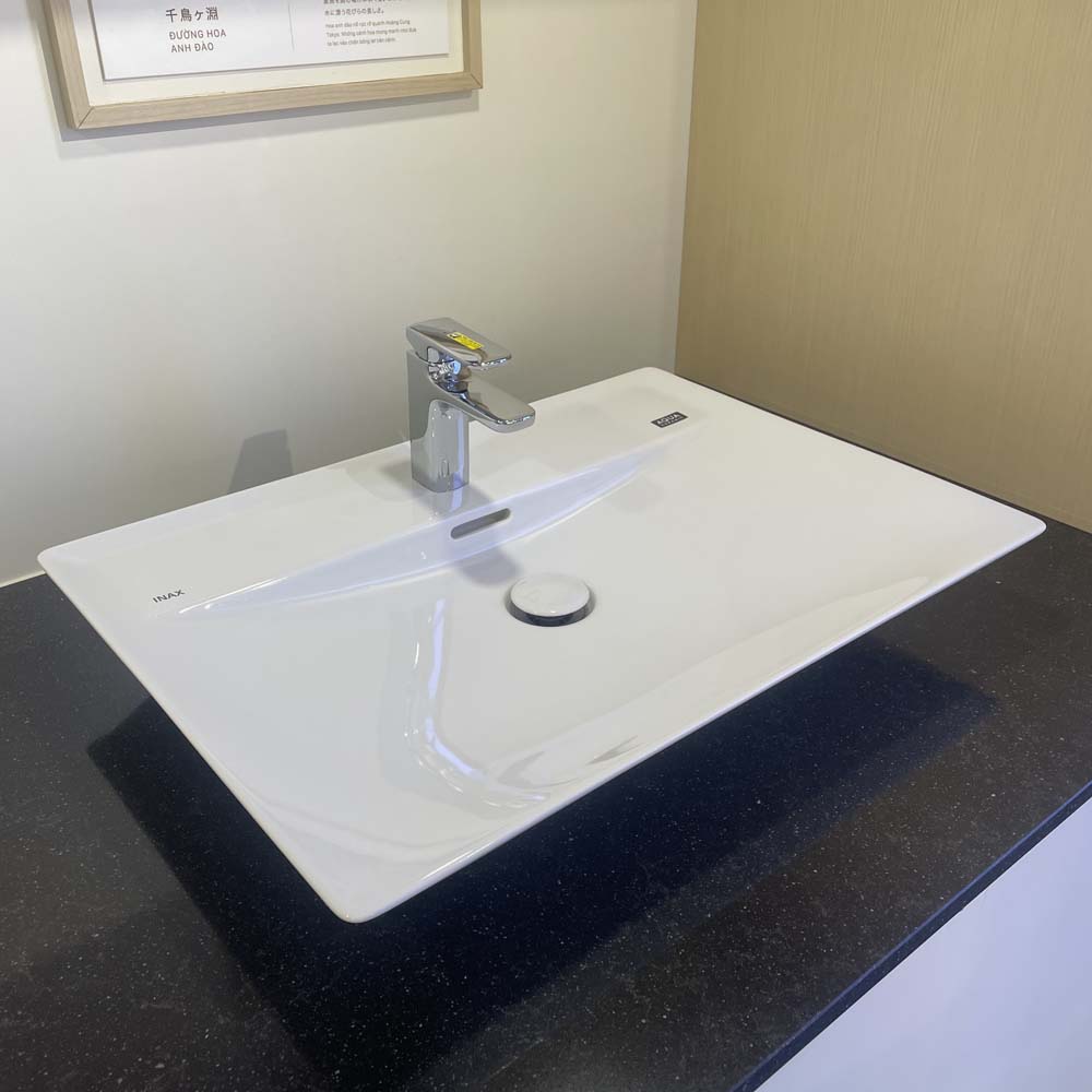 Chậu rửa lavabo đặt bàn INAX AL-S630V (ALS630V) (AL-S630VFC) men Aqua Ceramic - 7