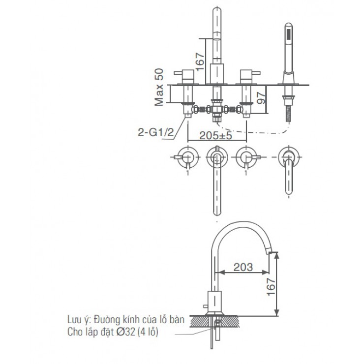 Bộ sen vòi đơn INAX BFV-7000B (BFV7000B)