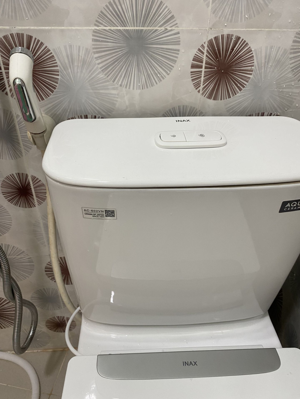 Bồn cầu 2 khối nắp rửa cơ INAX AC-602 + CW-S32VN - 8
