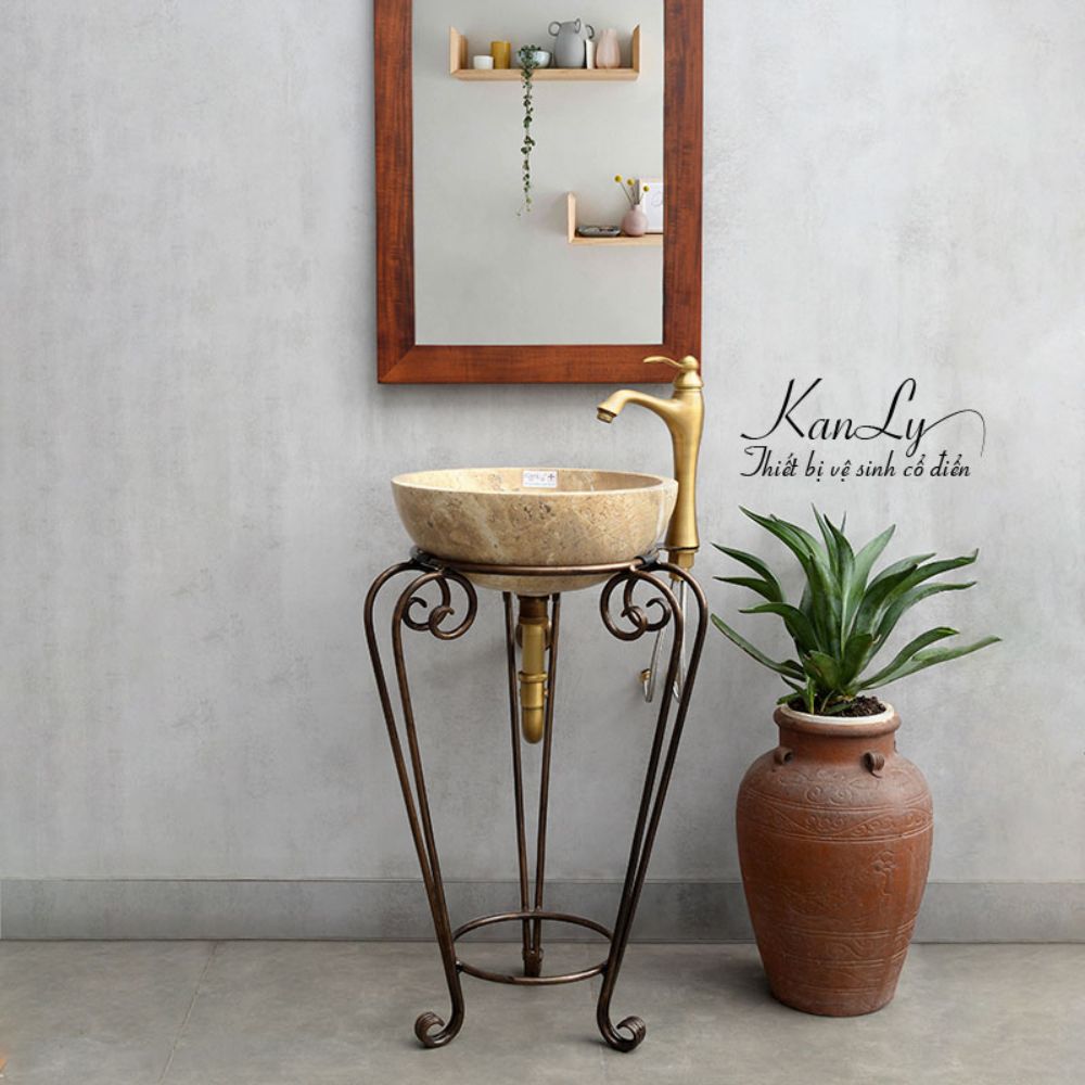 Kệ sắt để lavabo tròn Kanly FP01 - 3