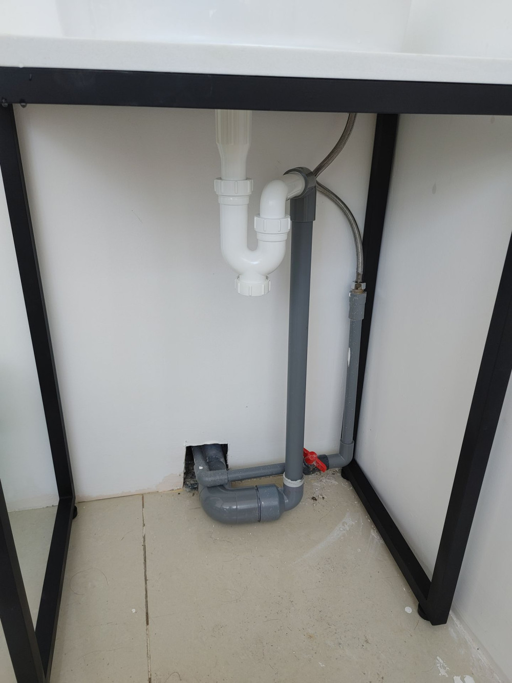 Bàn để chậu rửa lavabo Kanly mặt đá nhân tạo FP12 - 3