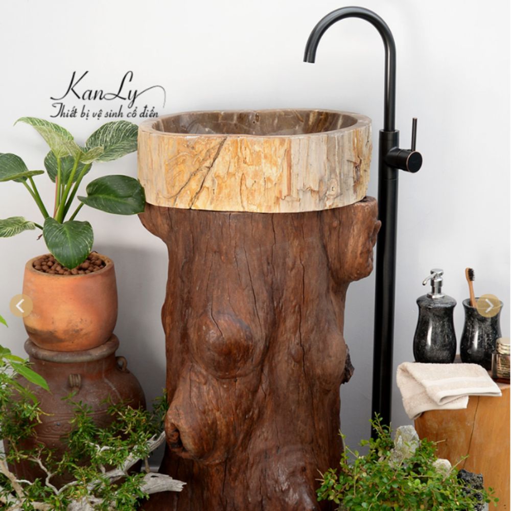 Đôn gỗ để lavabo Kanly TW02V - 5