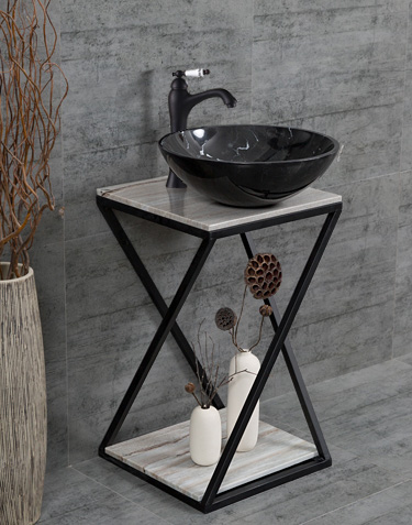 Bàn đặt chậu lavabo mặt đá Kanly FP07 - 5