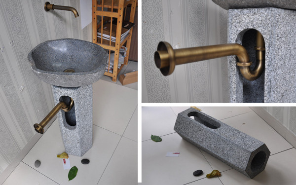 Trụ để lavabo bằng đá Kanly TD17V - 6