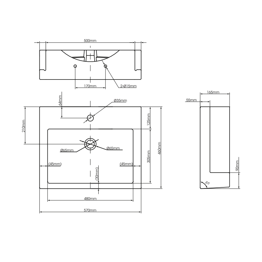 Chậu rửa mặt lavabo bán âm MOEN SW51631 - 2