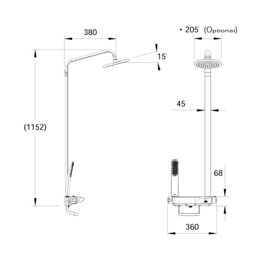 Bộ sen tắm cây nhiệt độ MOEN Cynthia 66232V - 2