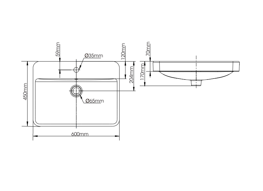 Chậu lavabo đặt bàn MOEN SW51561 - 3