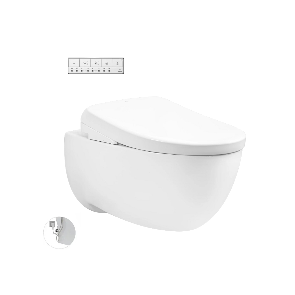 Bồn cầu treo tường nắp điện tử TOTO CW812RA TCF47360GAA WH172A MB174P - 2