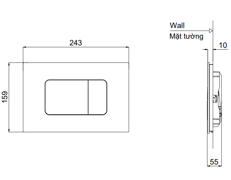 Nắp đậy nút xả TOTO MB170P