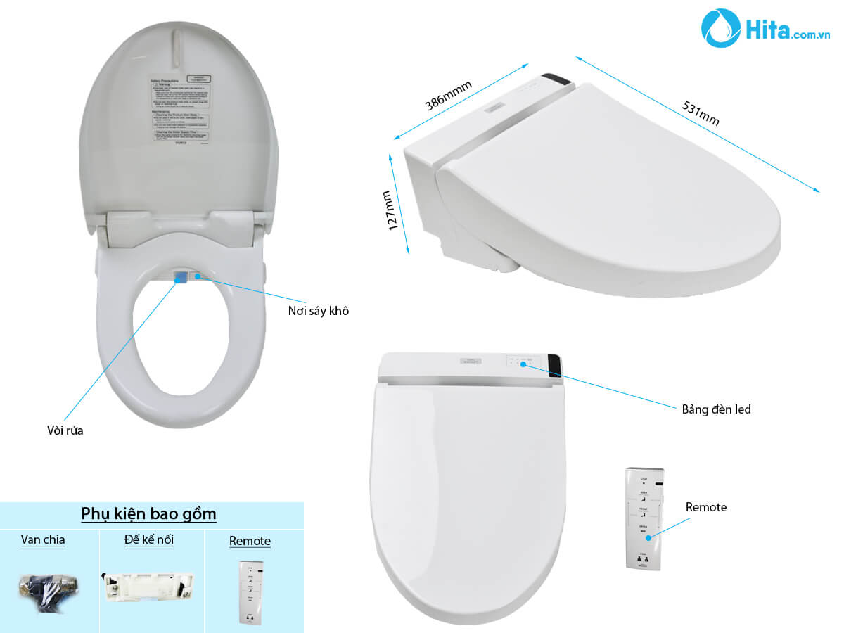 Nắp rửa điện tử Washlet TOTO TCF6531Z (W6)
