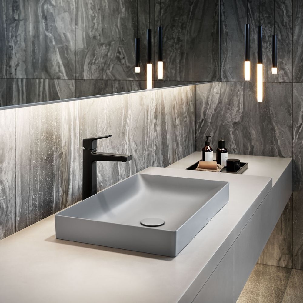 Chậu lavabo đặt bàn TOTO LT4716G19#MGR (LT4716G19MGR) xám mờ vành mỏng Linear Ceram - 3