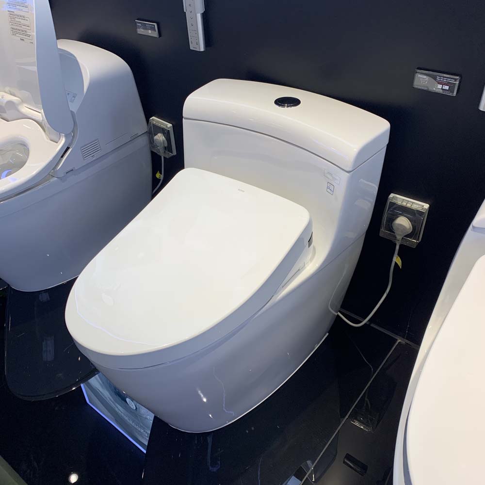 Bồn cầu TOTO MS636CDRW12 1 khối nắp điện tử Washlet S7 TCF4911EZ giấu dây - 4