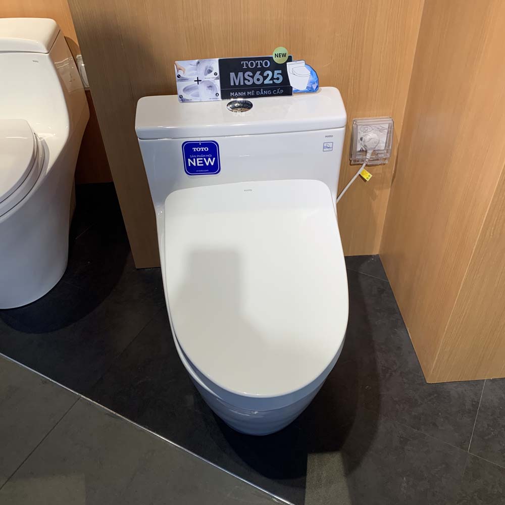 Bồn cầu TOTO MS625CDW12 1 khối nắp điện tử Washlet S7 TCF4911EZ giấu dây - 3