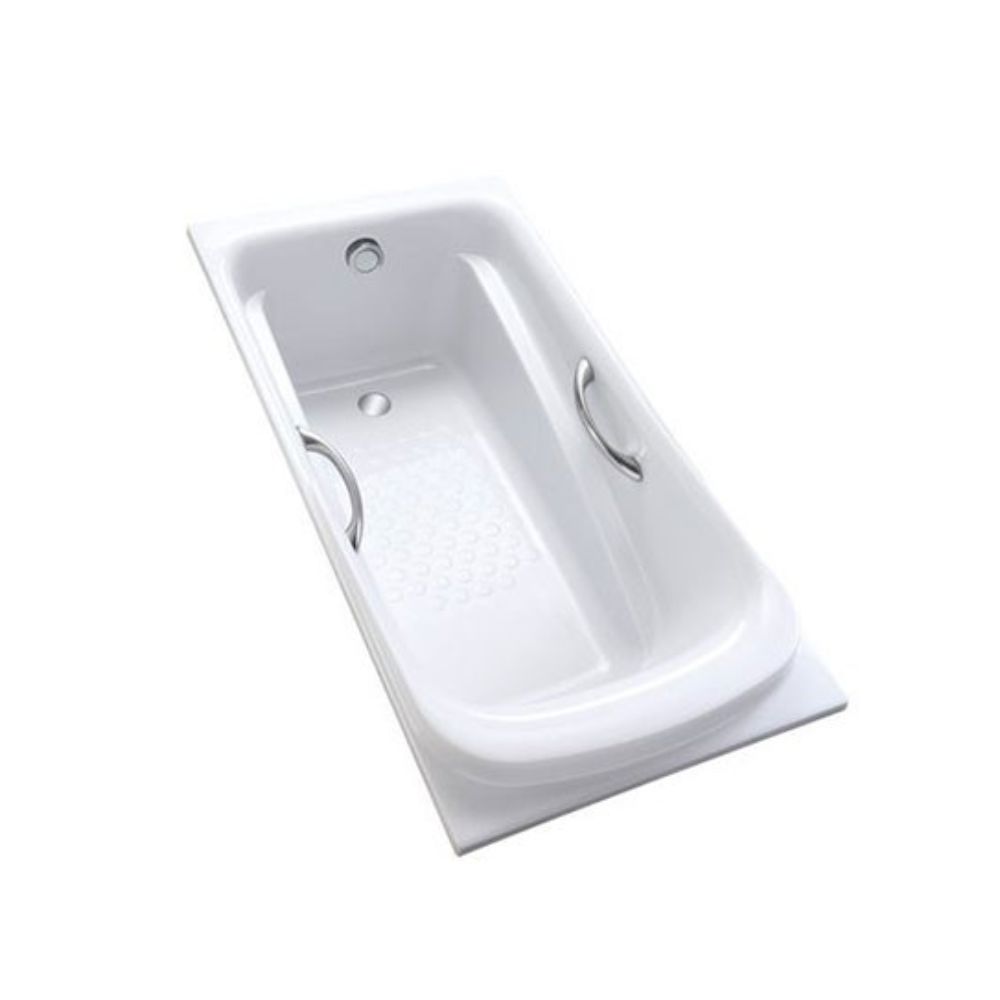 Bồn tắm TOTO PPY1560HPE#P TVBF412 DB505R-2B ngọc trai 1m5 tay vịn gồm bộ xả thải - 2