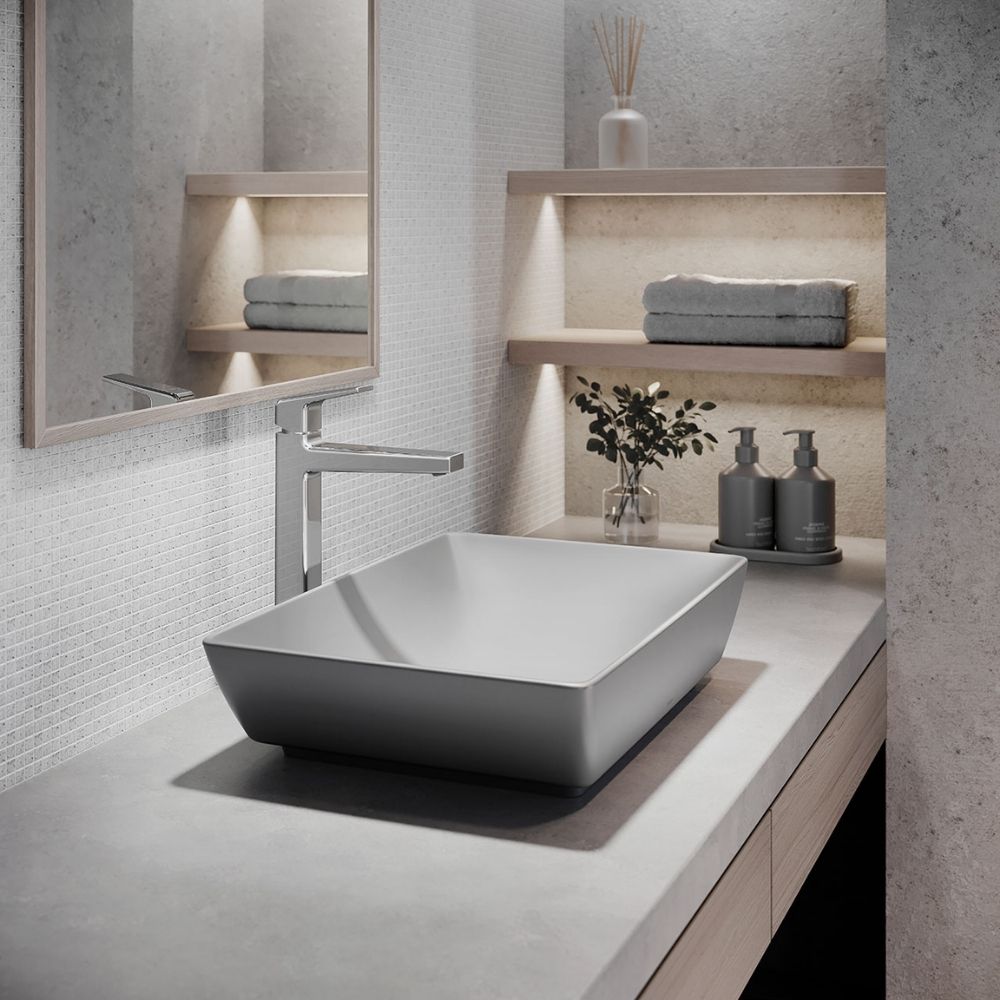 Chậu rửa lavabo đặt bàn TOTO LT1735#MGR (LT1735MGR) màu xám mờ - 3