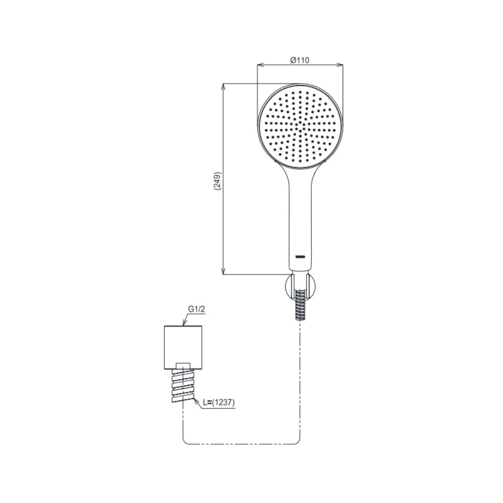 Tay sen tắm TOTO TBW09000V (1 chế độ) - 5