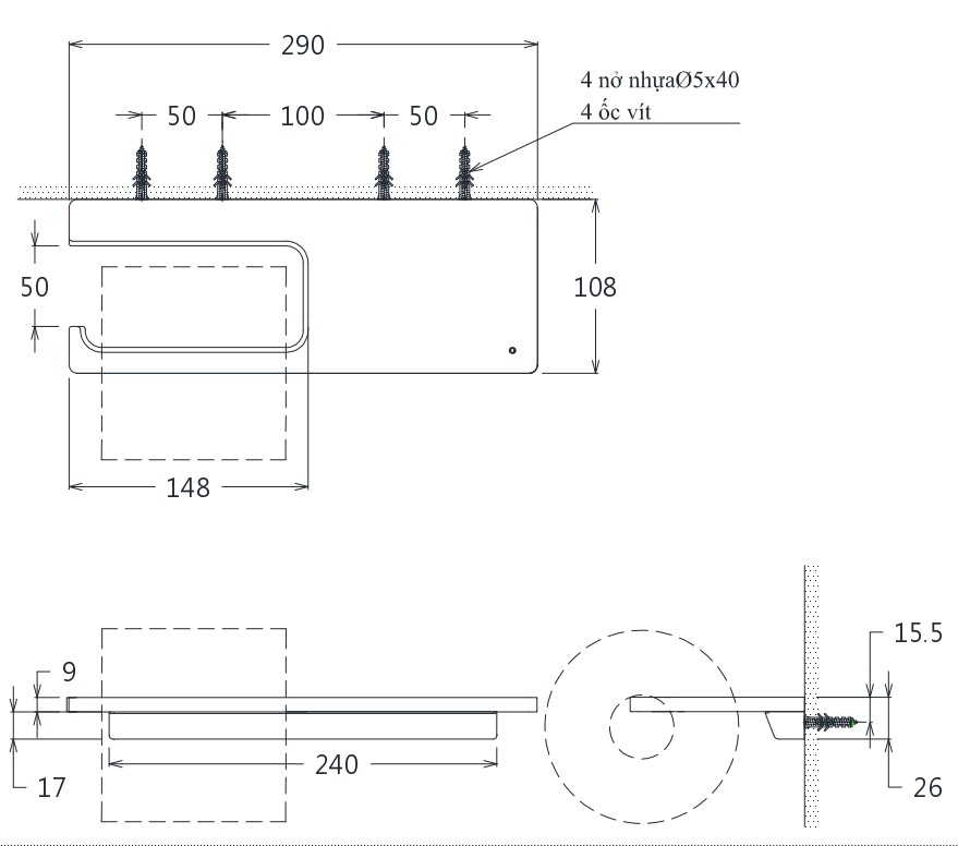 Lô giấy vệ sinh TOTO YH87S NEOREST