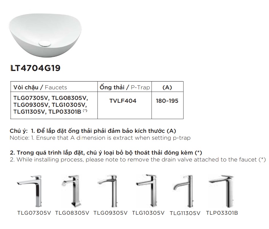 Chậu lavabo đặt bàn TOTO LT4704G19#XW (LT4704G19XW) trắng bóng vành mỏng Linear Ceram - 3
