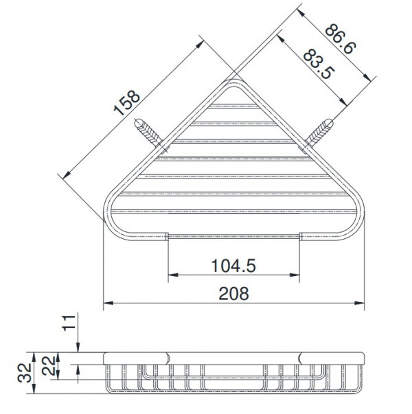Lô xà phòng TOTO TX2AV1B đặt góc - 6