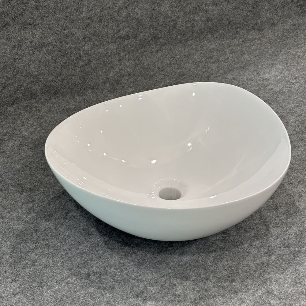 Chậu lavabo đặt bàn TOTO LT4704G19#XW (LT4704G19XW) trắng bóng vành mỏng Linear Ceram - 9