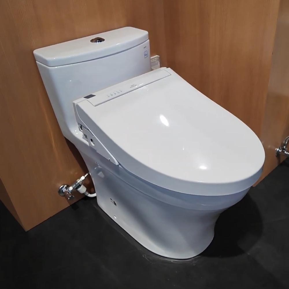 Bồn cầu TOTO MS885CDW15 1 khối nắp điện tử Washlet C5 TCF24460AAA giấu dây - 3