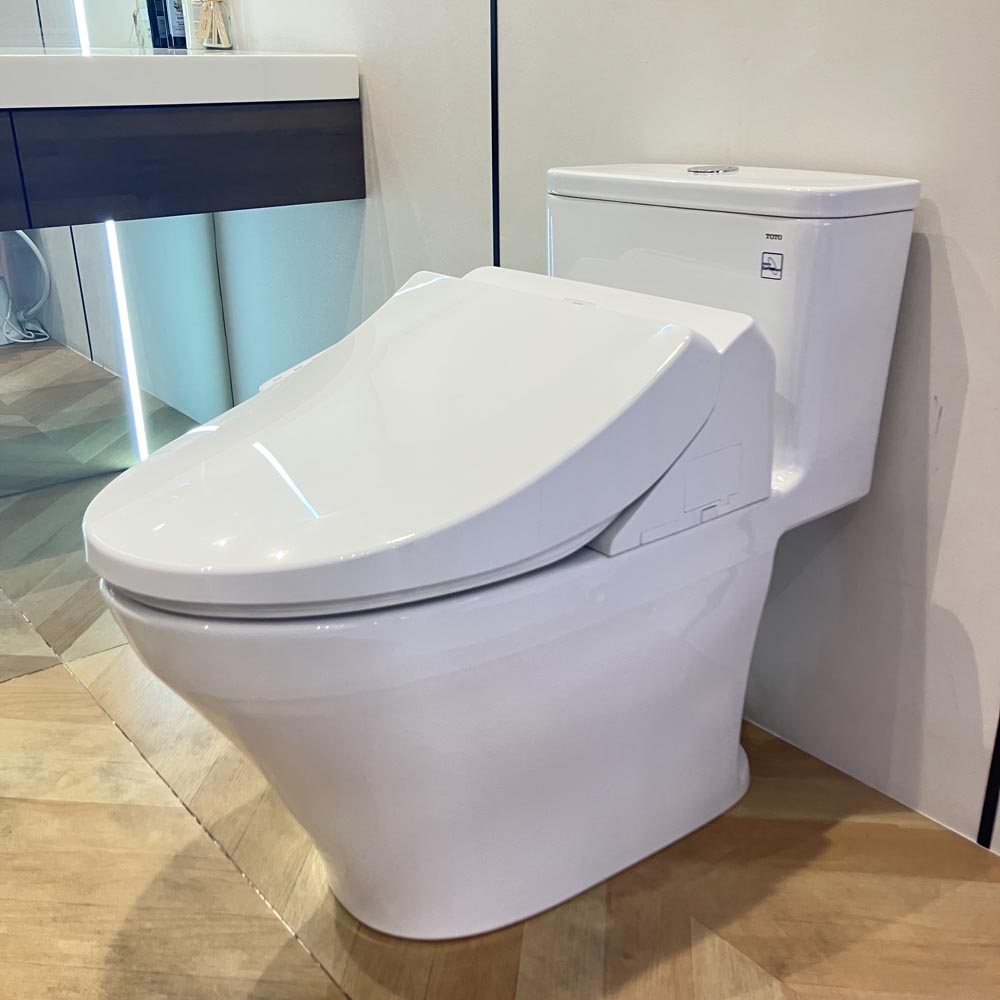 Bồn cầu 1 khối TOTO MS857DW18 nắp điện tử TCF23710AAA Washlet C2 cơ bản - 4