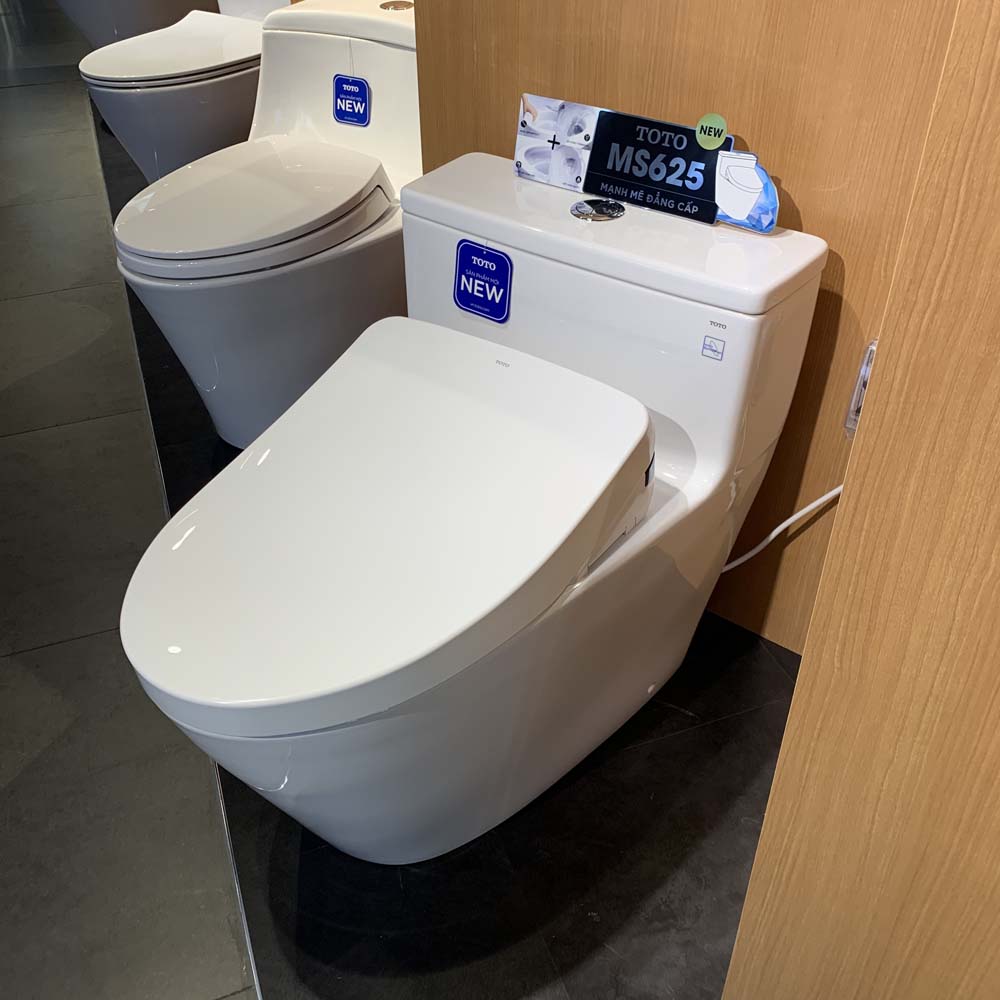 Bồn cầu TOTO MS625CDW12 1 khối nắp điện tử Washlet S7 TCF4911EZ giấu dây - 4