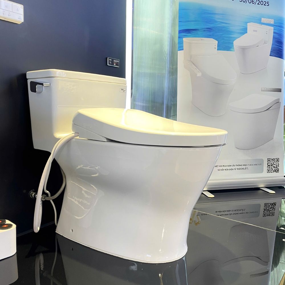 Bồn cầu TOTO MS188VKW23 T53P100VR 1 khối nắp điện tử Washlet S7 TCF47360GAA - 5