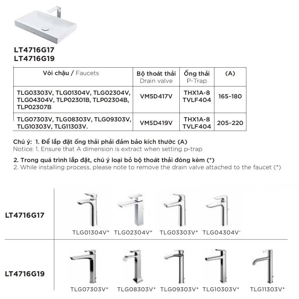 Chậu lavabo đặt bàn TOTO LT4716G19#XW (LT4716G19XW) trắng bóng vành mỏng Linear Ceram - 3