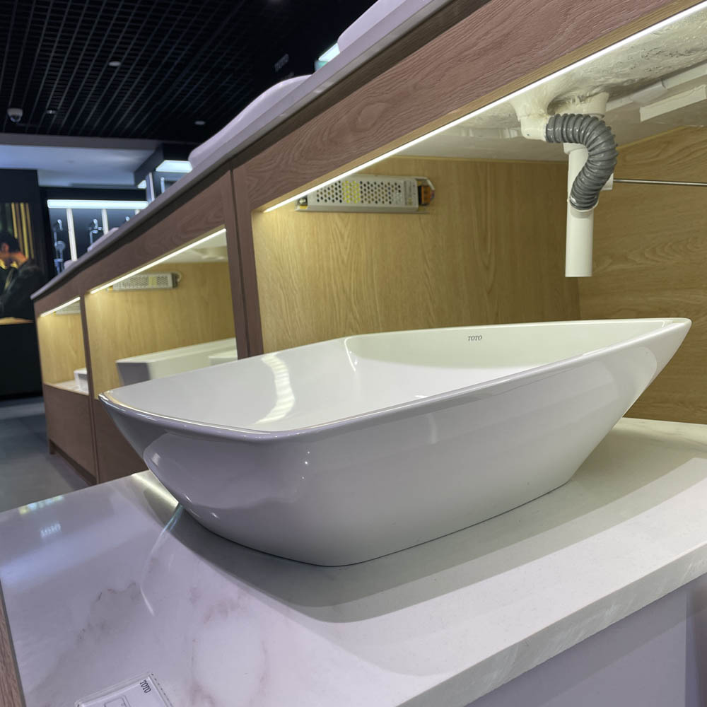 Chậu lavabo đặt bàn Galalato TOTO PJS02WE#GW (PJS02WEGW) trắng bóng - 9