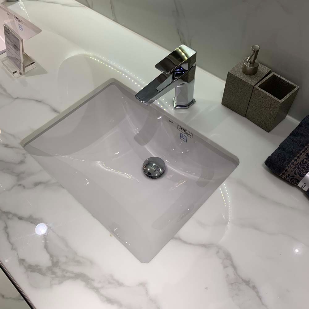 Chậu rửa mặt lavabo âm bàn TOTO LW1535V#XW - 5