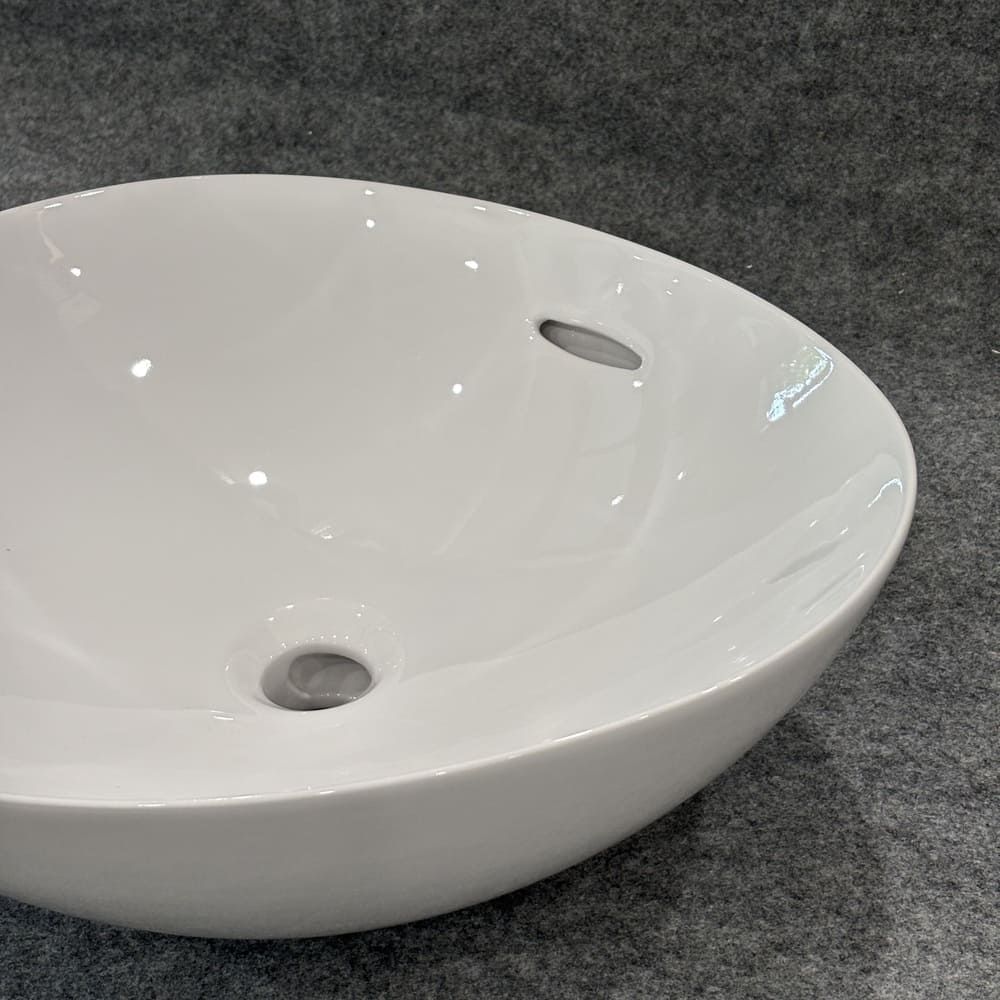 Chậu lavabo đặt bàn TOTO LT4704G19#XW (LT4704G19XW) trắng bóng vành mỏng Linear Ceram - 7