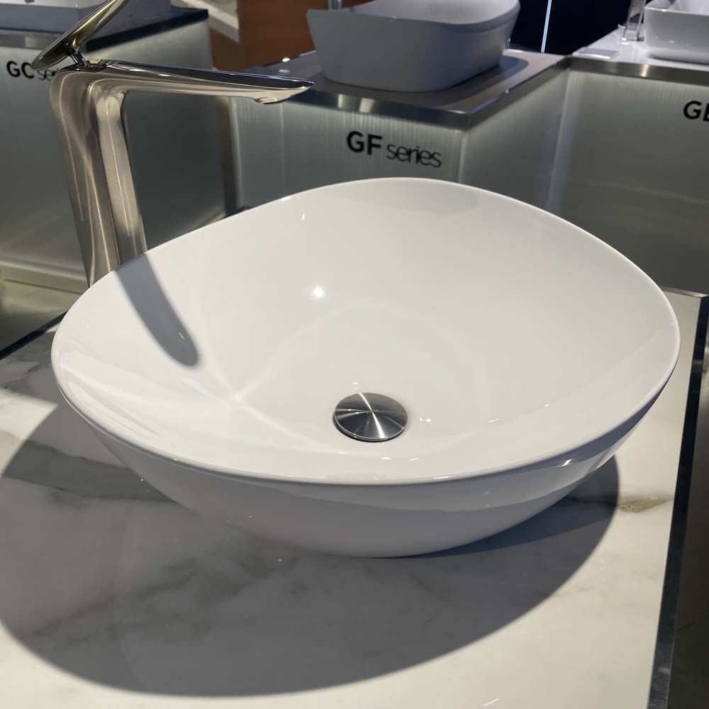 Chậu lavabo đặt bàn TOTO LT4704G19#XW (LT4704G19XW) trắng bóng vành mỏng Linear Ceram - 4