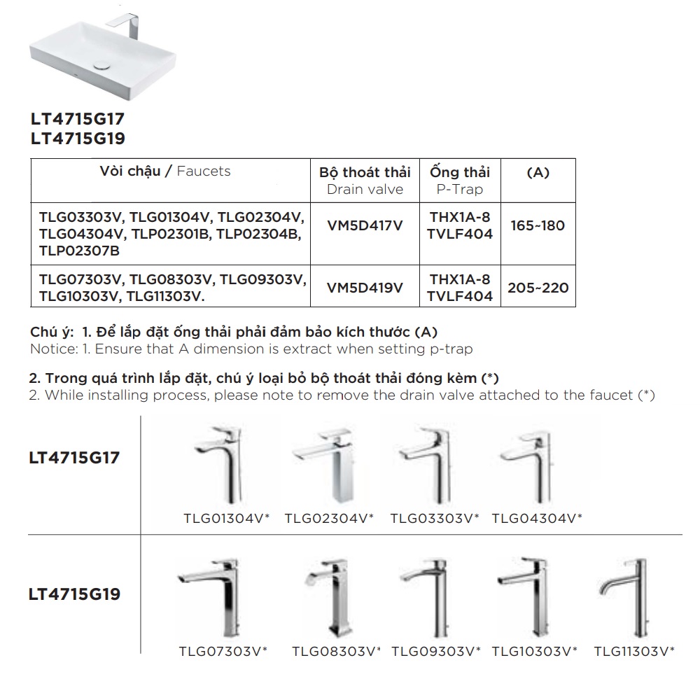 Chậu lavabo đặt bàn TOTO LT4715G17#XW (LT4715G17XW) trắng bóng vành mỏng Linear Ceram - 3