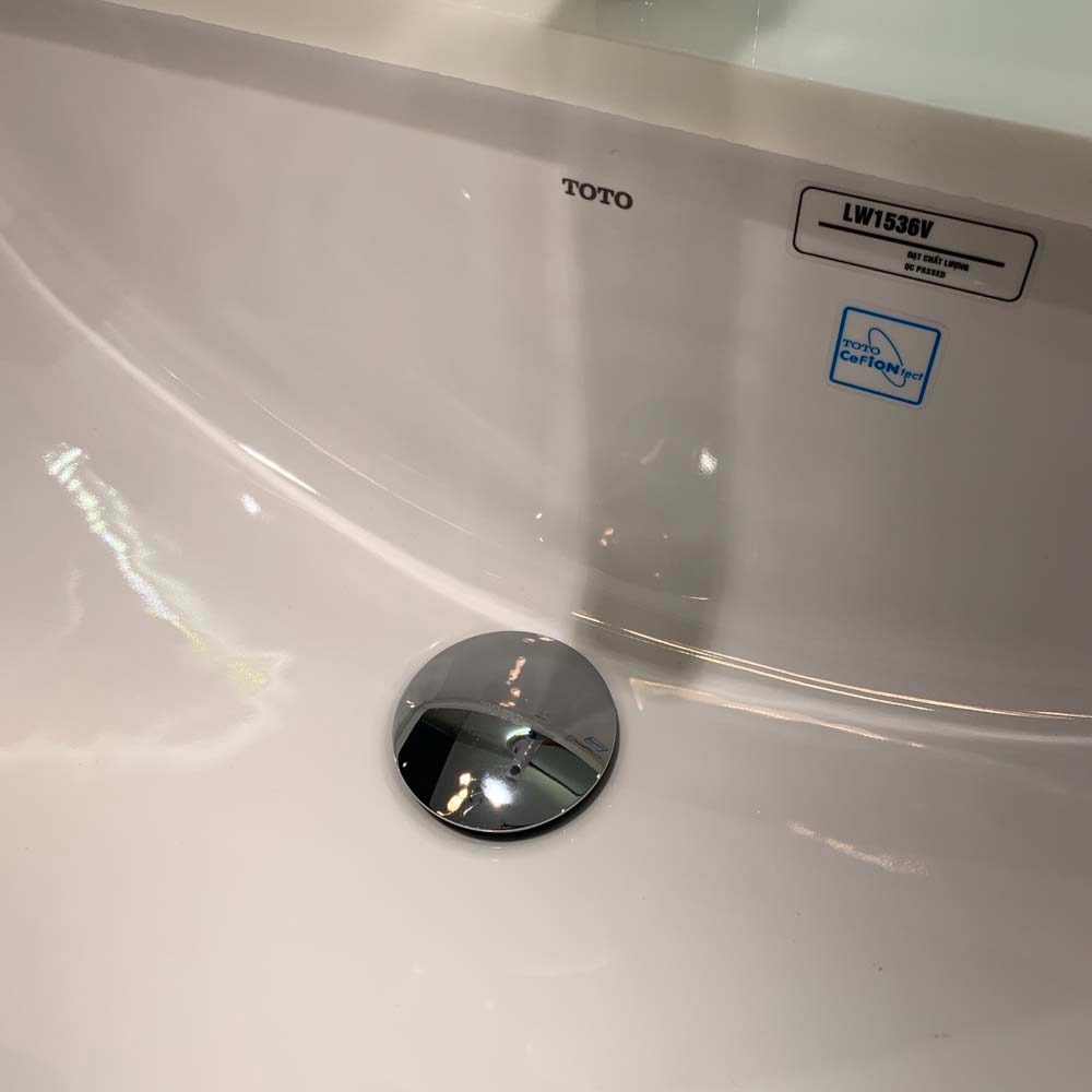 Chậu rửa mặt lavabo âm bàn TOTO LW1536V#XW TL516GV kèm giá đỡ - 10