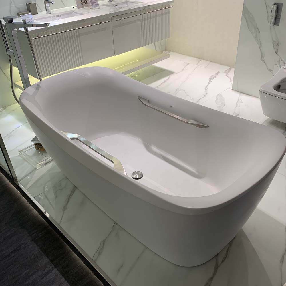 Bồn tắm đặt sàn TOTO PJY1734HPWEN#MW TVBF412 GALALATO 1m7 tay vịn gồm ống thải - 4
