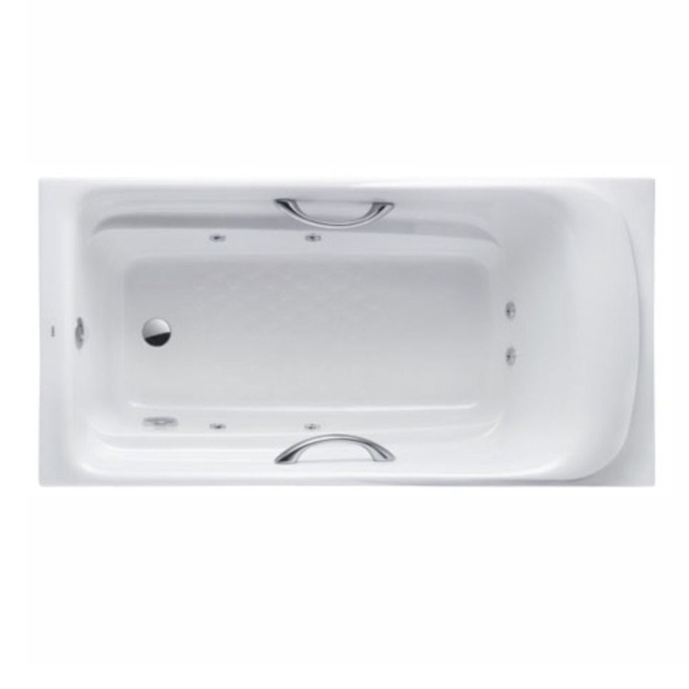 Bồn tắm massage TOTO PPYK1760ZRHPNE#P TVBF412 DB505R-2B ngọc trai 1m7 tay vịn gồm bộ xả thải - 2