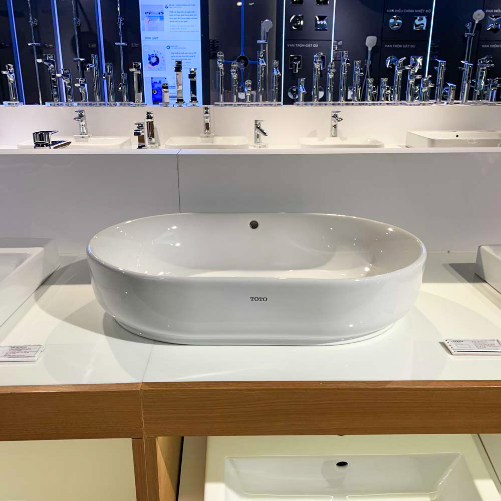 Chậu rửa lavabo đặt bàn TOTO LW896JW/F#W (LW896JWFW) màu trắng - 6